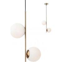 Lampadario a sospensione 2 luci colore oro opaco nina redo 012625