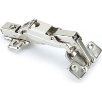 Bisagra cazoleta 35mm recta 165º con pistón para puertas plegables zamak niquelado