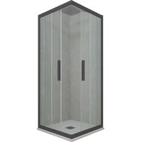 Cabine parois douche coulissante 110x110 Anthracite Kolors