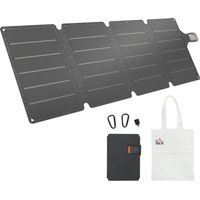 Cargador Solar Plegable 36W Panel Solar Portátil con Puertos USB-A y Tipo-C IP67 Superficie de ETFE para Teléfonos
