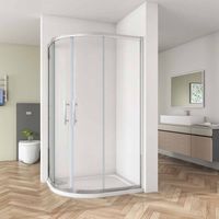 Acezanble 1000x900x1900mm Quadrant Shower Cubicle Enclosure 8mm Easy Clean Glass Sliding Door