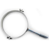 Cheminee Fascetta murale con collare e tassello acciaio INOX lucido DN400 canna fumaria, tubo acciaio inox 316