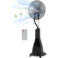 Ventilateur nébuliseur 3 modes 3 vitesses, Réservoir 3L, Noir, 44,5 x 38,5 x 120 cm