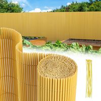 Jiubiaz PVC Sichtschutzmatte 160x300 cm, Bambus, UV-beständig, Wasserdicht