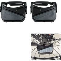 Pedale posteriore per bicicletta - Pedale pieghevole - Poggiapiedi - Mountain bike - Accessori per bicicletta - Pedale - Poggiapiedi universale - Prolunga per asse poggiapiedi - Nero - 1 paio - 9,1 x
