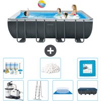 Intex rechteckiger Ultra XTR-Rahmenpool – 549 x 274 x 132 cm – Inklusive Zubehör CB42