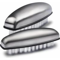 2x Hand Wash Brush Stainless Steel Nail Brush Remove Odor DIY Hand Washing Bathroom Kitchen Cleaning