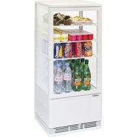 Mini vitrine réfrigérée positive blanche - 78 L - Froid ventilé - Casselin