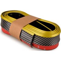 Universeller Spoiler für Stoßstangen und Schweller, Carbon mit goldenem Streifen, 5 cm x 2,5 m
