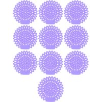 Lot de 10 tapis désodorisants pour urinoirs, anti-éclaboussures, longue durée d'action, parfum lavande, pour toilettes et salle de bain
