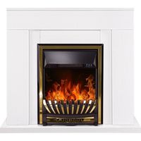 ART FLAME Cheminée électrique sur pied - Agnes blanc & Meridian - 2000 W - flamme LED orange - style classique