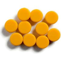 Segnalini/magneti monocolore per marcare mappe da 13 mm. Gialli. 10 pezzi.