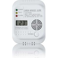 Carbon Monoxide Detector, Battery Powered, Gas Detector with Display and Temperature Indicator