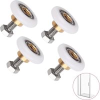 Sliding Shower Roller, Shower Rollers, Shower Door Casters, 27MM 4 Pieces Shower Rollers, Spare Part for Sliding Shower Door, Butyeak