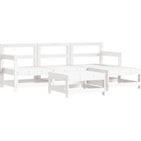 Maison Exclusive - Set Salotto da Giardino 5 pz Bianco in Legno Massello di Pino