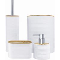 Juego de accesorios de baño DEBLANCH Nature, blanco