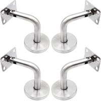 Vtizikl Supports de main courante muraux , support d'escalier en acier inoxydable poli avec base de recouvrement, support mural, garde-corps intérieur, garde-corps de grenier, support de couloir, lot