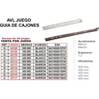 Set guida per cassetti 450 mm marrone REF-G