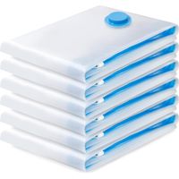 6 x Vacuum Storage Bag, Vacuum Bag for Clothing, Vacuum Cleaner, Compression Reusable Storage Cover for Bedding, Clothes, Duvets, Mattresses, Tent and Travel (70 x 50 cm)