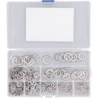 Assortiment de 300 rondelles dentées externes en acier inoxydable, M2.5 à M12, 8 types de fixation