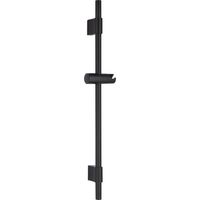 Eurosanit – Barre de douche noire mat – Installation murale simplifiée – Curseur ajustable en hauteur – Fixations fournies pour montage facile