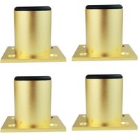 BUNTHAUS PA 4 patas de muebles de aleación de aluminio, patas de gabinete, cocina, sofá, mesa, altura de metal, 150 mm, dorado