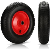 Jiubiaz 4x Rueda inflable 4.80 / 4.00 - 8 Diámetro 20mm,para carretilla de carretilla