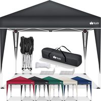 tillvex Carpa plegable de 3 x 3 m beige con 2 laterales impermeables Carpa plegable de altura regulable Carpa de jardín con protección UV 50+ Carpa para fiestas con bolsa para el jardín