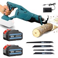 Mawiron – Scie sabre sans fil 18V avec 2 batteries 5500mAh – Profondeur de coupe 300mm – Moteur à fil de cuivre – Vitesse 0-2800 tr/min