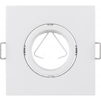 Portalámpara Empotrable Cuadrado Casquillo GU10 IP20 Blanco 10.3x10.3x4cm SECOM