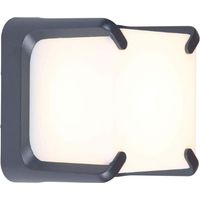 LUTEC - Lampada da parete a LED Armor, in alluminio pressofuso, 11 W, colore: Nero