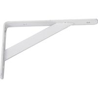 Afbat – Console murale en acier zingué blanc – Longueur 500mm – Pour étagères lourdes – Fixation solide – Modèle adapté à toutes configurations
