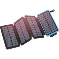 Solar Charger 25000Mah Outdoor Portable Power Bank With 4 Solar Panels