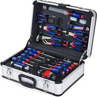 WORKPRO Caisse à Outils Complete Professionnelle avec Mallette en Aluminium, Boite à Outils Complete pour Réparation Dommestique ou