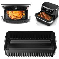 Zubehör für Heißluftfritteusen, Heißluftfritteusenform für Ninja Foodi Flex 10,4 l AF500EU, Silikon-Zubehör für Heißluftfritteusen, Silikon-Heißluftfritteusenform für Ninja Foodi Max AF500EU