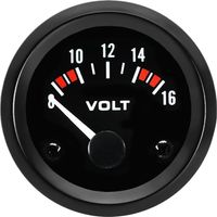 - Voiture Jauge de Tension Moteur 2" 52mm Voltmètre Jauge Véhicule Tension Pointeur Manometre Blanc Lumière Indicateur Voltmètre Testeur Instruments Volt