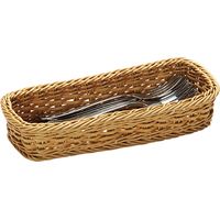 Panier à couverts tressé 28x12x6 cm