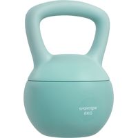 Kettlebell 6 kg haltère avec poignée antidérapante pour fitness musculation cardio, 19 x 19 x 28 cm vert