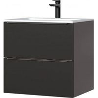 Ensemble sous-vasque + vasque - Noir - 60 cm - Elise Black - Livraison gratuite