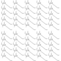 50 crochets pour panneaux perforés, crochets muraux pour étagères, garage, atelier, boîte à outils - Crezuo