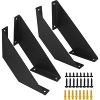 Supports d'étagère d'angle robustes, supports d'étagère flottants, supports muraux fins et décoratifs (lot de 4)