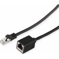Extension de câble patch RJ45 S-IMPULS, 0,5 m, noir, câble brut CAT.7