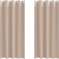 Rideaux occultants,Rideaux anti-lumière avec des rideaux Taupe Polyester CFW79583
