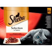 Sheba Selection: Katzennassfutter, 12 Beutel, 4 Geschmacksrichtungen