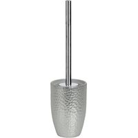 Brosse Wc avec support Céramique DARWIN HAMMERED Argenté Spirella
