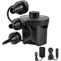 Pompe à air électrique Portable DC 12V / AC 110 240V Gonfleur électrique à remplissage rapide Pompe de gonflage d'air pour matelas d'air gonflable Coussin de jouet Piscine Lit Flottant