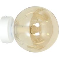 Applique Emibig Rossi blanc/miel verre E14 1x10W IP20