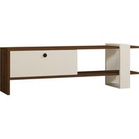 TV-Möbel in Holz und Weiß mit Stauraum 120 cm LOOM