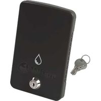 Whale Easi-Slide - Cache pour prises externes, noir, avec clé pour camping-car, camping-car, vanlife