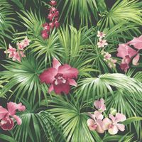 Galerie Global Fusion Tropical Plants Wallpaper Green Botanical Paste The Wall
